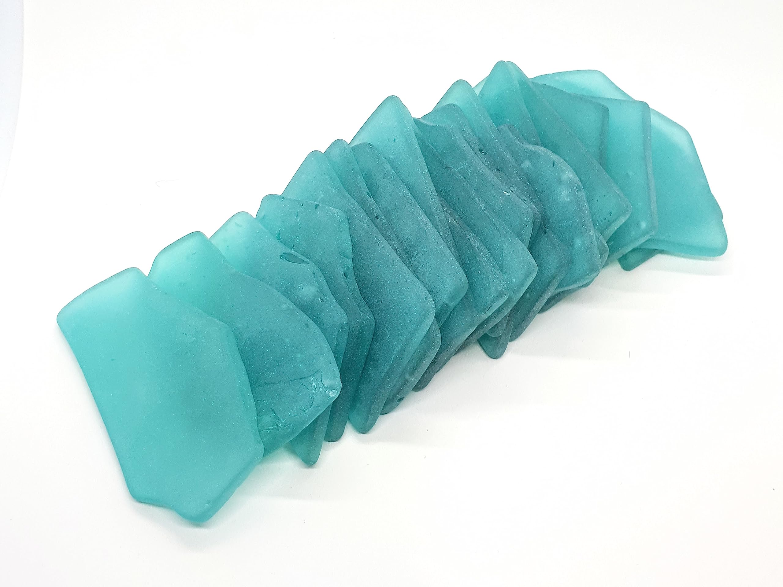 Flat design sea glass place cards ready for lettering