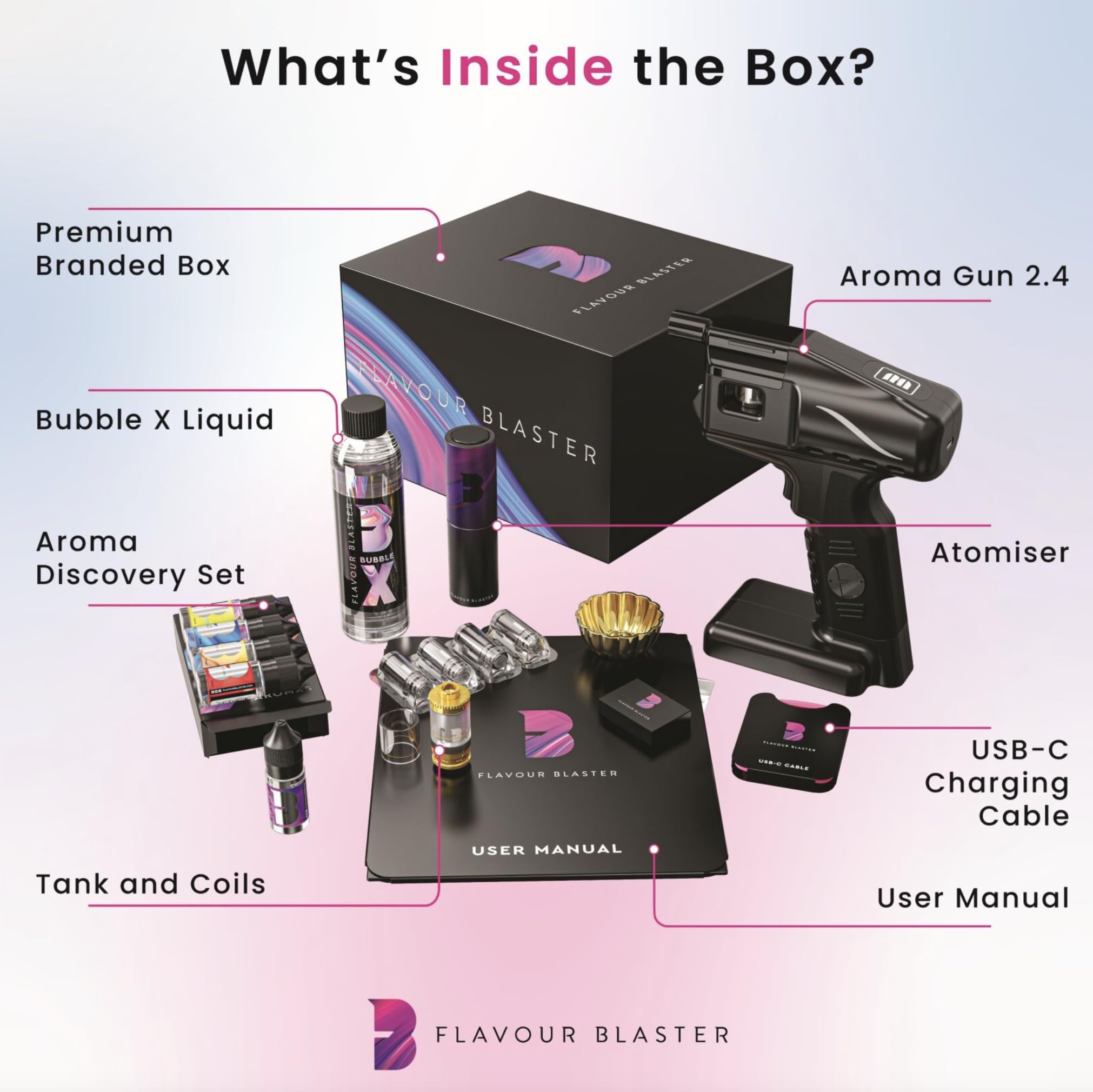 Flavor Blaster Pro 2 black finish unit on display