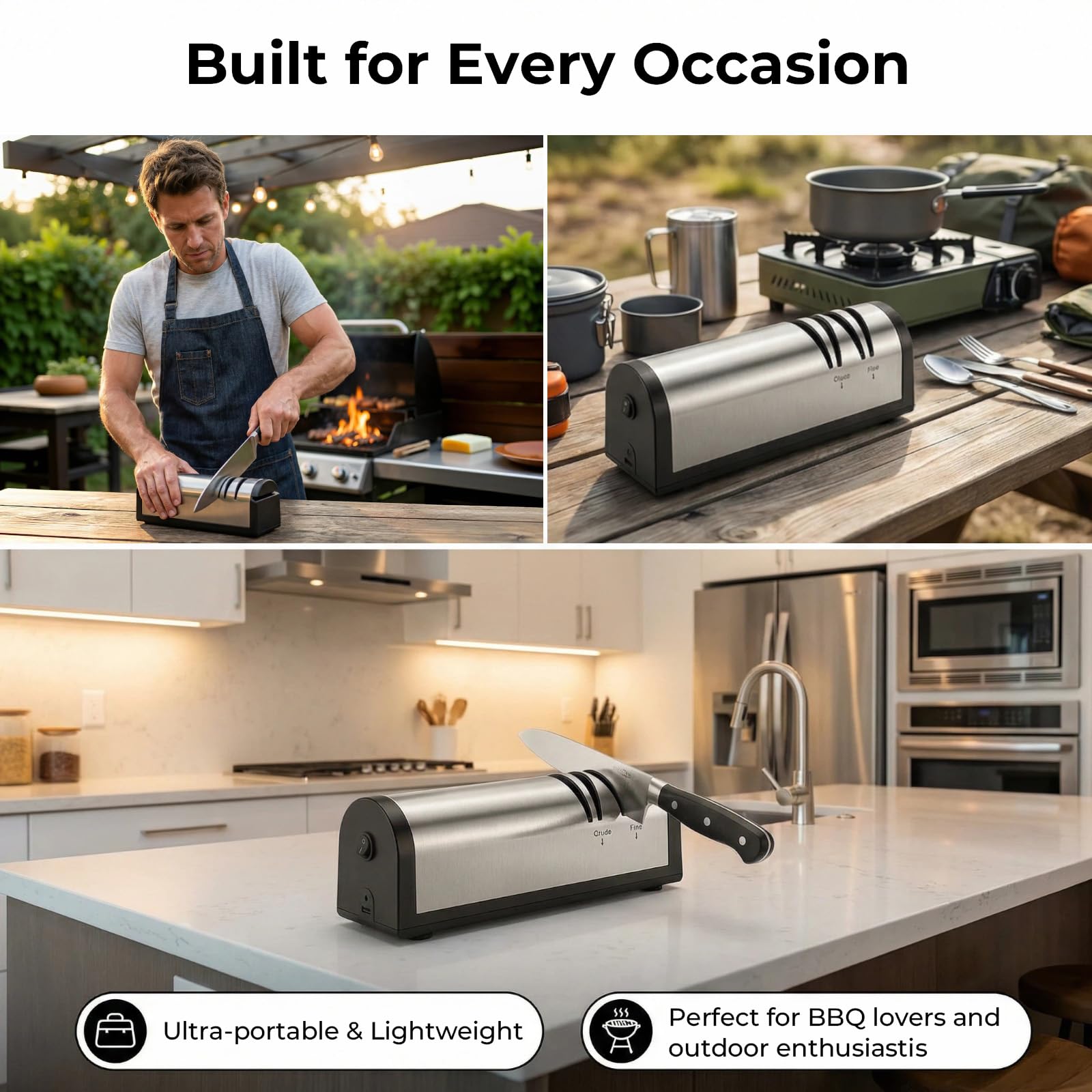 USB-C charging port on Flechazo Electric Knife Sharpener