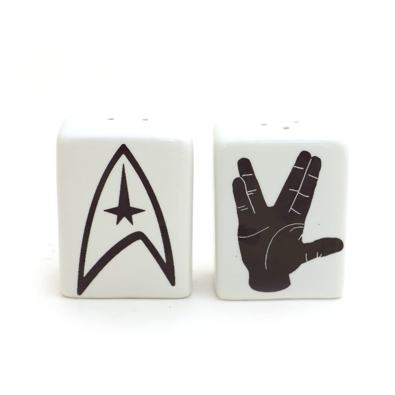 USA made lead free non toxic stoneware salt and pepper shakers