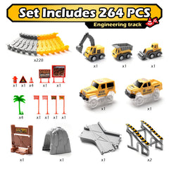 flexible diy track set with components layout