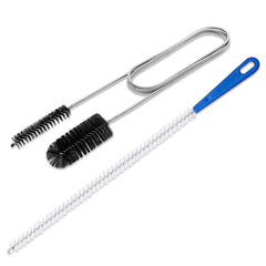 Flexible Drain Brush 61 inch long with dual bristle heads for deep cleaning