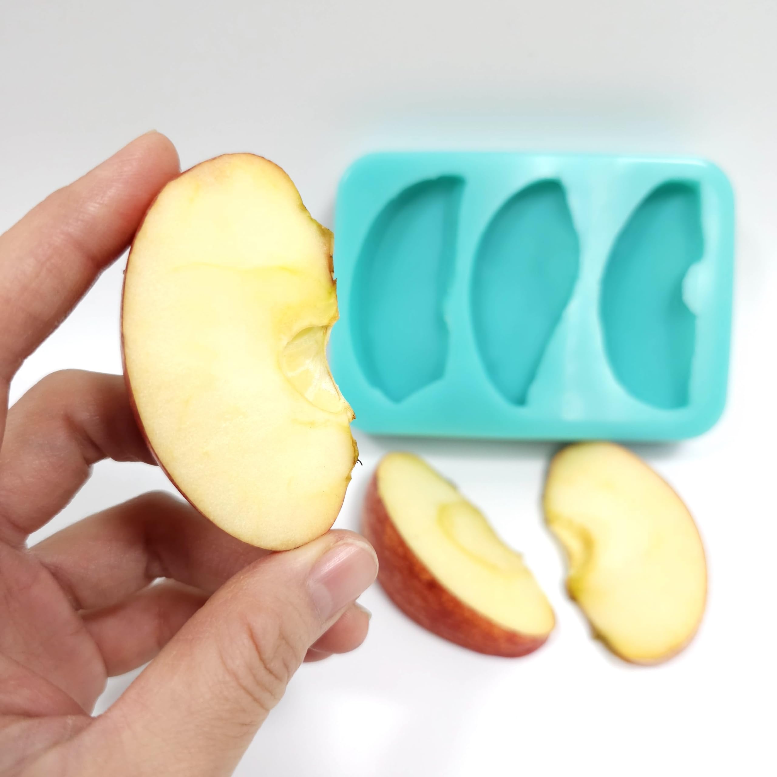 Apple slices silicone mold used for resin soap clay