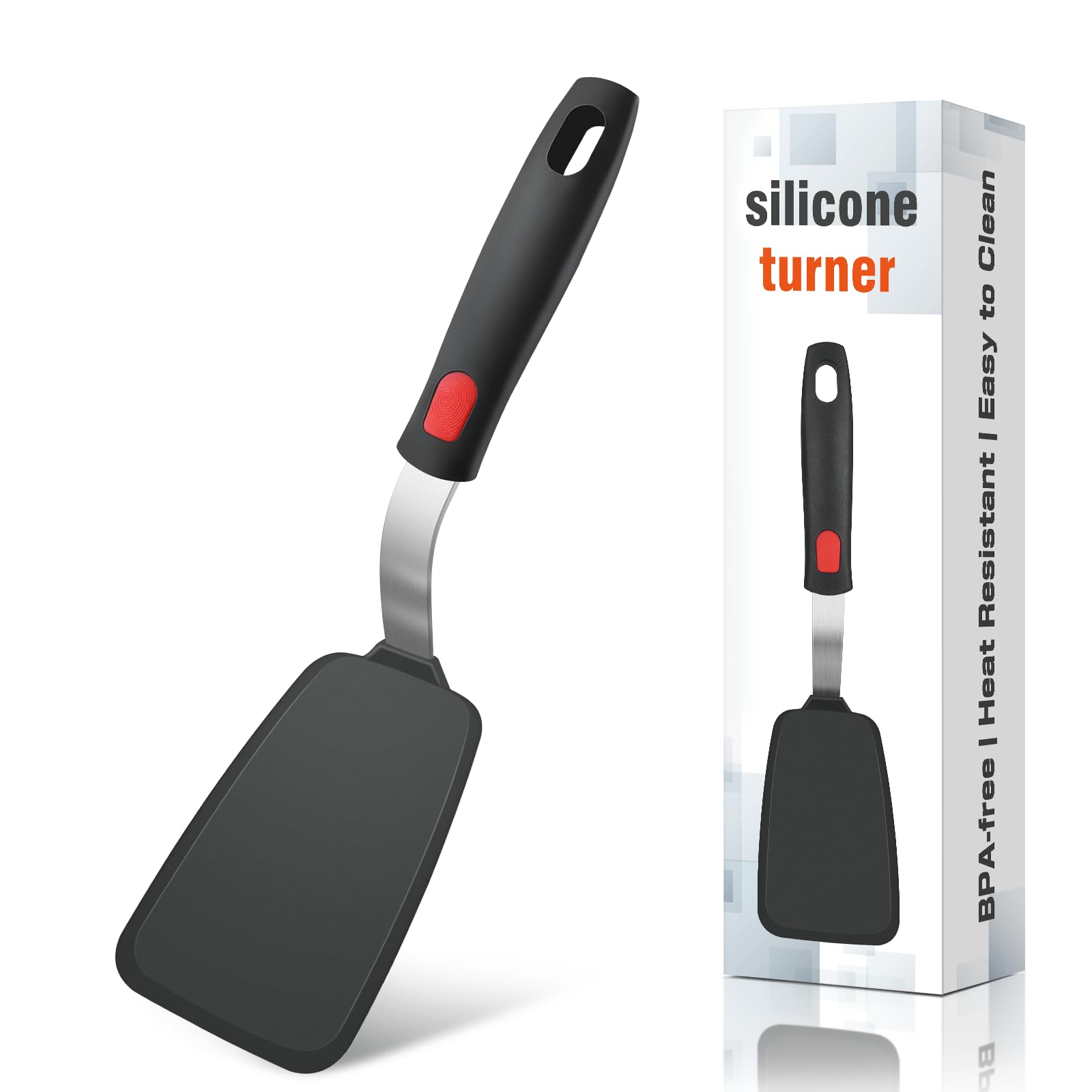 Flexible Silicone Spatula Turner front view