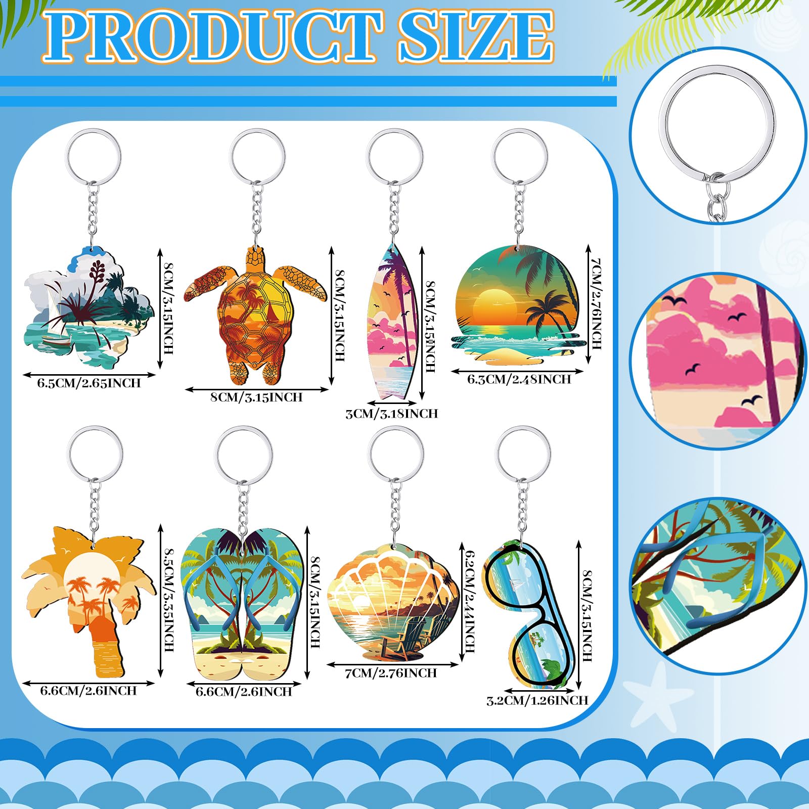 Flip flop keychain design from Ferreve set