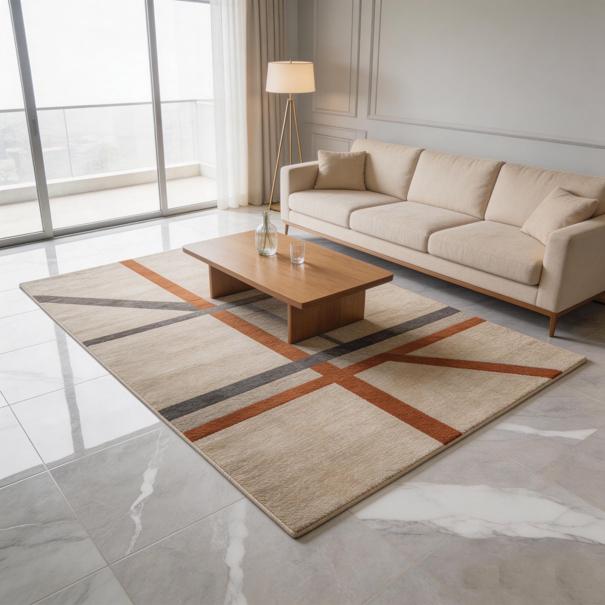 Rug tape compatible with hardwood tile floor surfaces