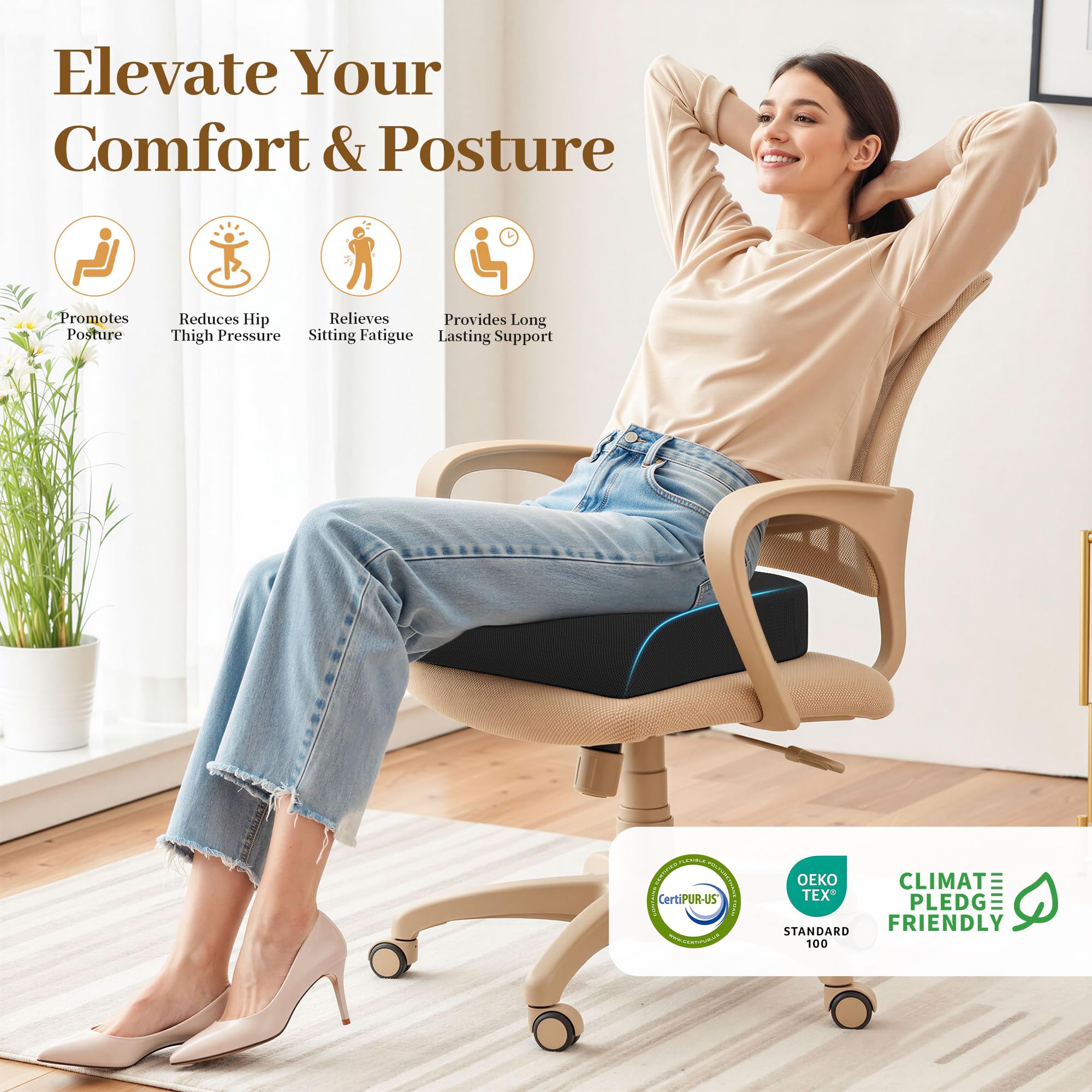 Floor-seat cushion use versatile for floor or chair
