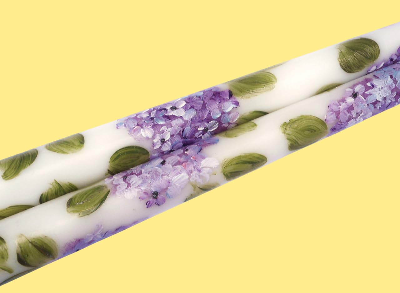 Spring summer floral home decor candle pair