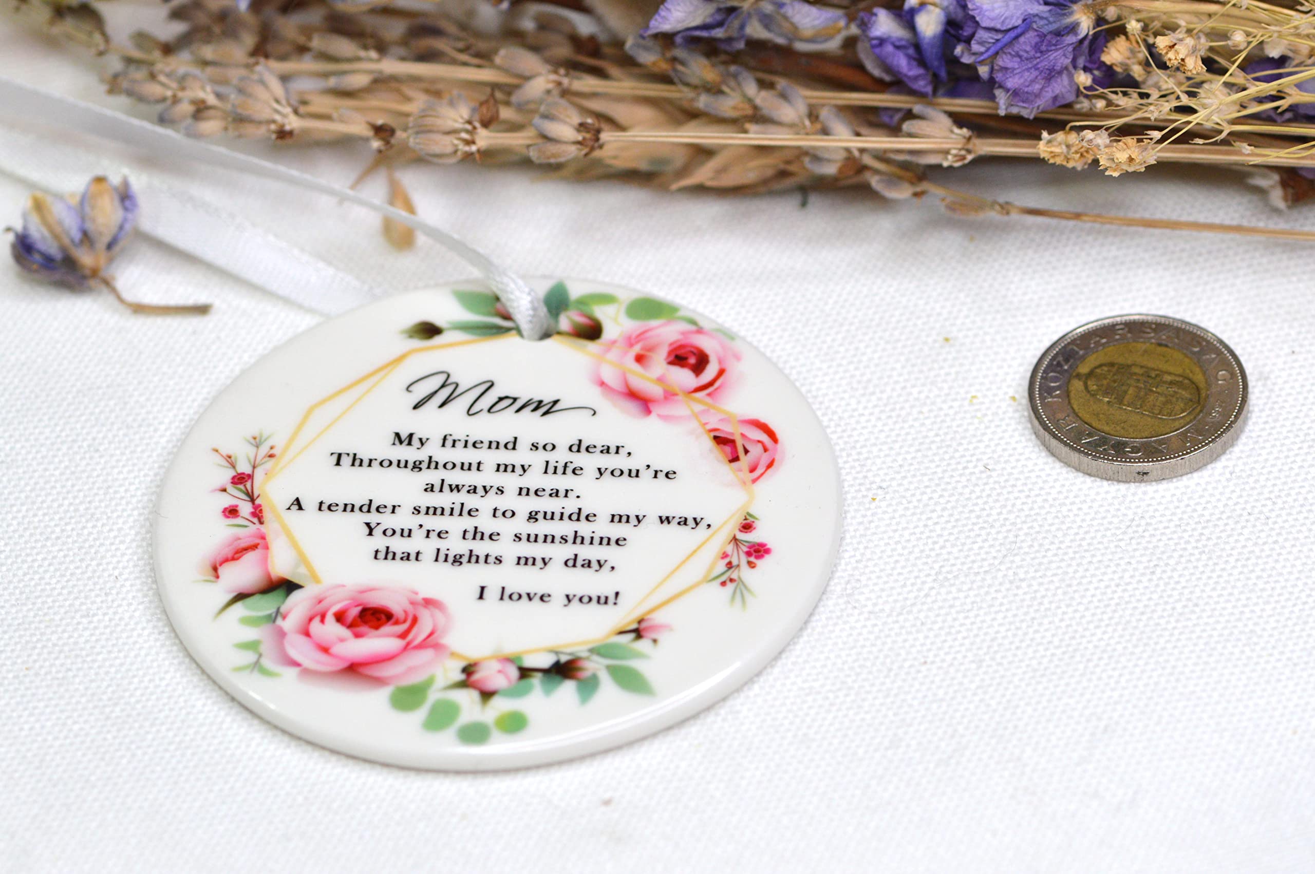 Handmade ceramic ornament glossy finish