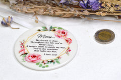 Handmade ceramic ornament glossy finish