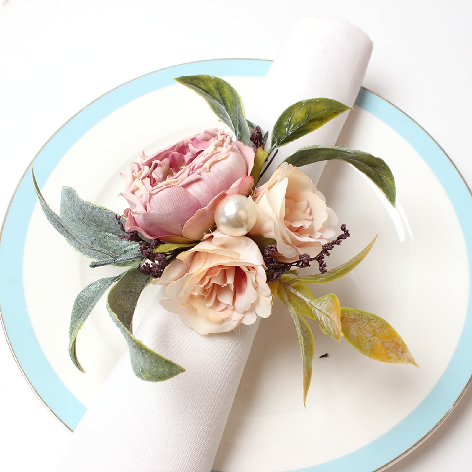 Floral napkin buckles suitable for weddings and banquets
