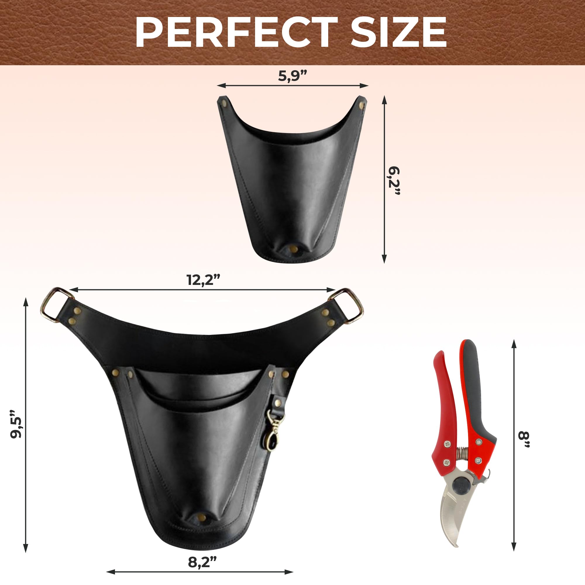 Hip-worn tool belt for florists and gardeners