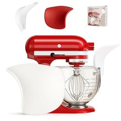 Flour funnel for Kitchen Aid mixer in white with universal fit