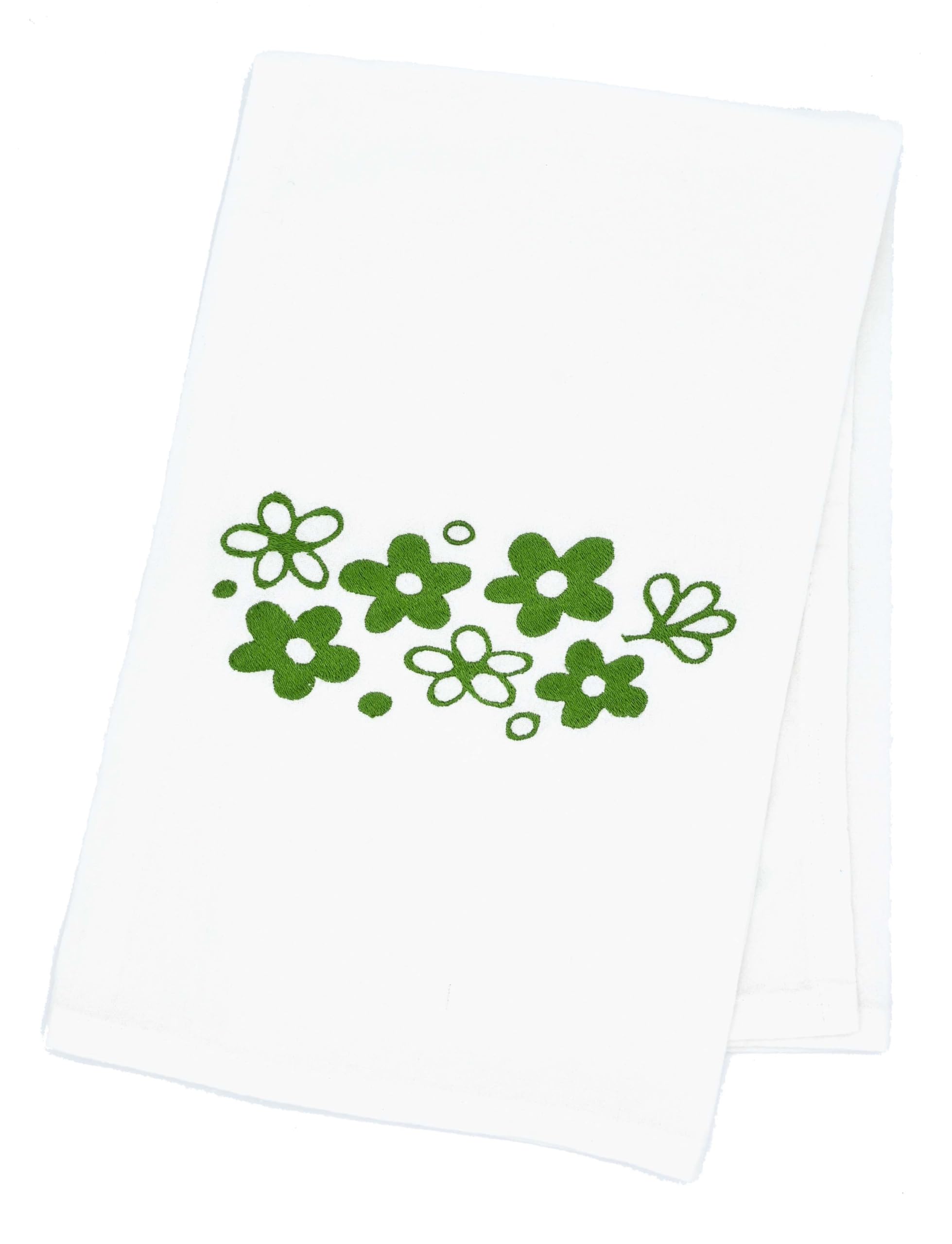 Hemmed edges on all four sides flour sack towel
