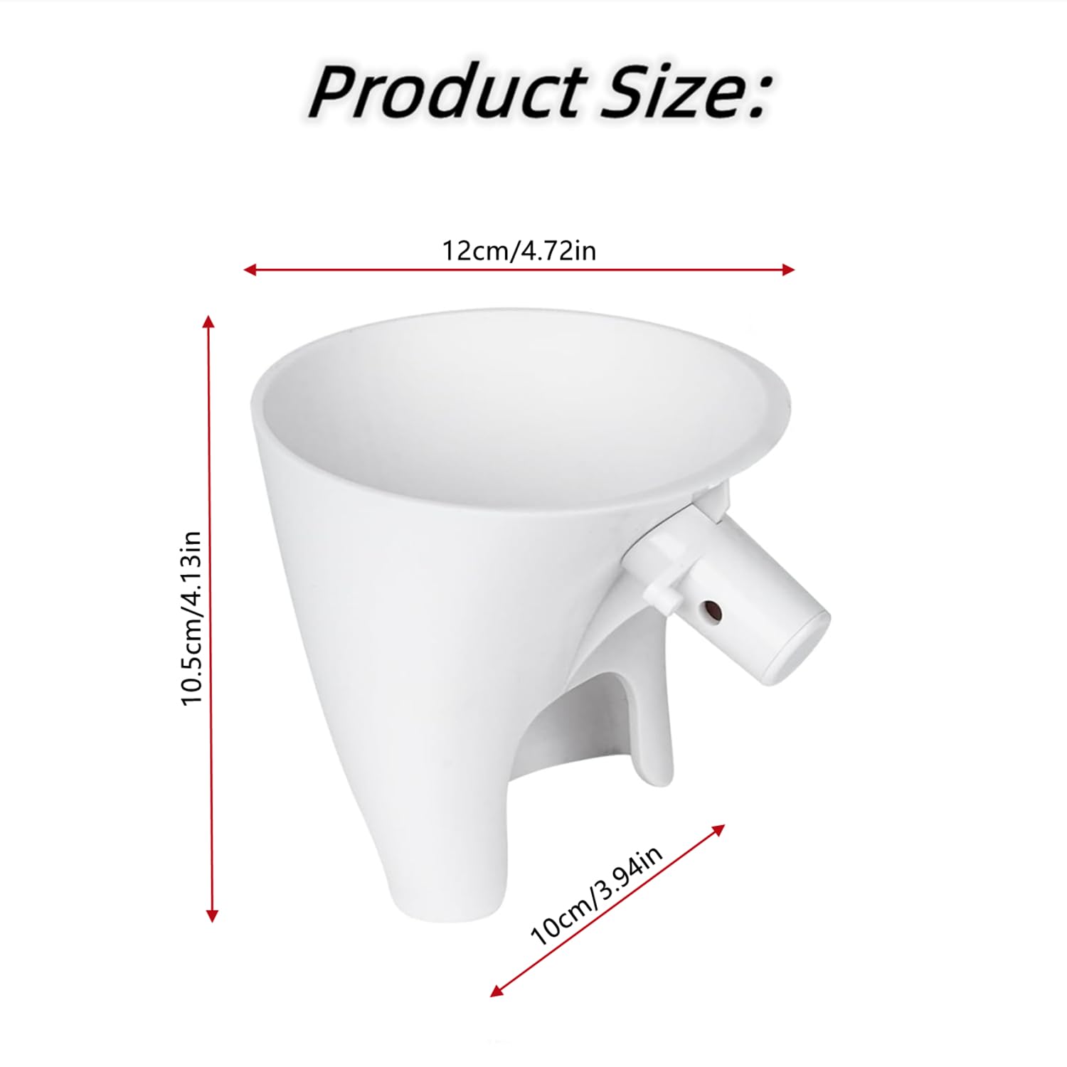 Flour and liquid pouring through funnel for Kitchen Aid mixer