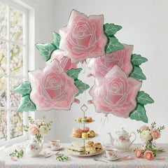 Pink flower foil balloons 32 inch for wedding decor