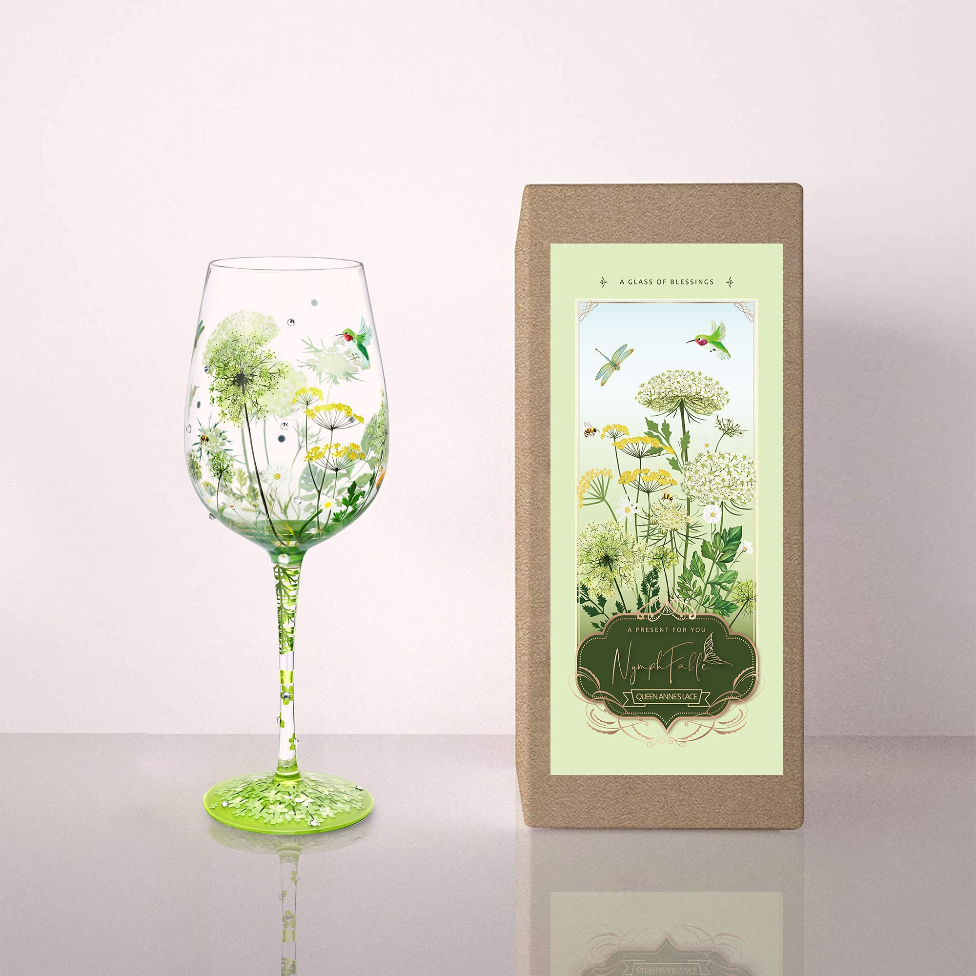NymphFable gift-ready wine glass for best friends