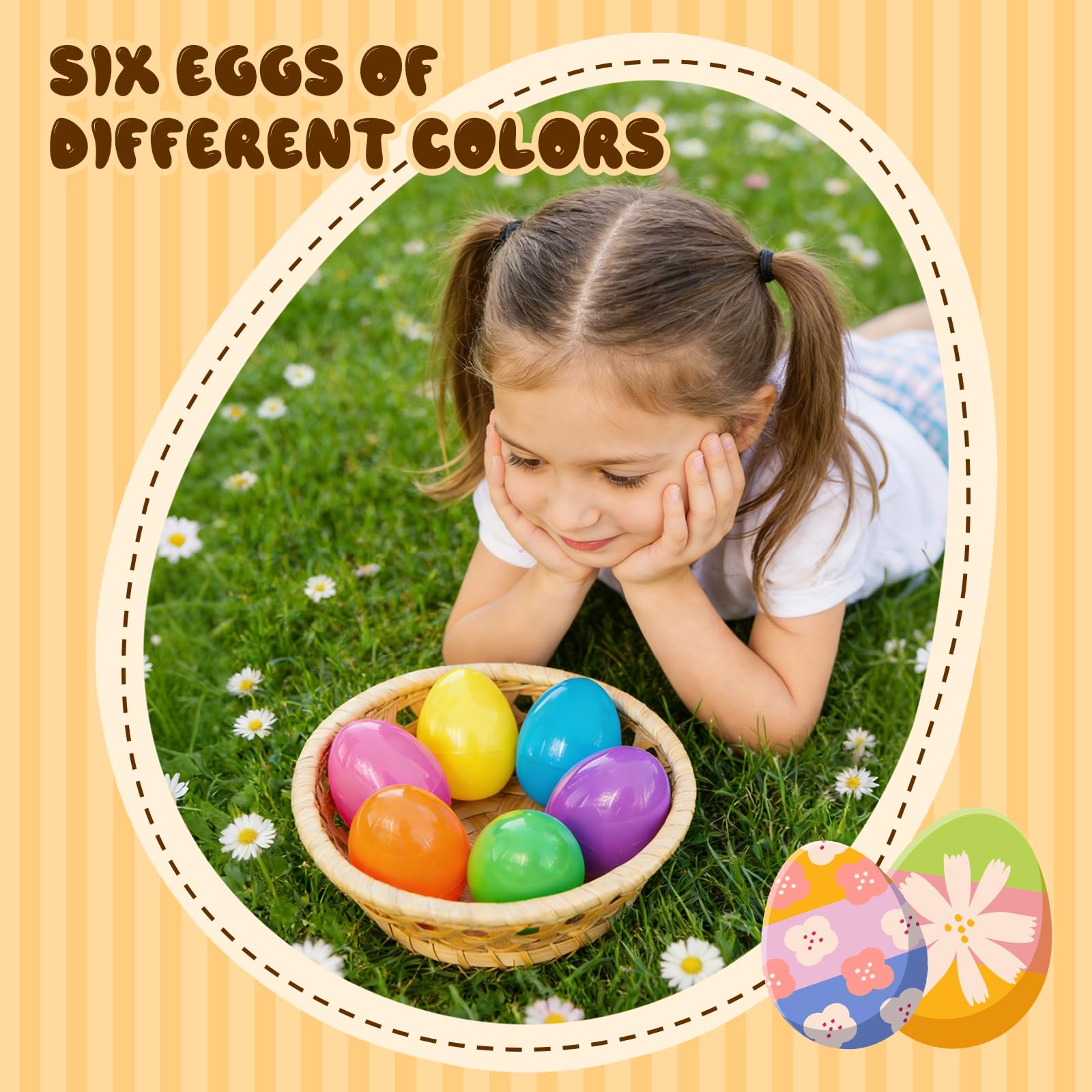 flower bouquet building block designs on spring Easter eggs