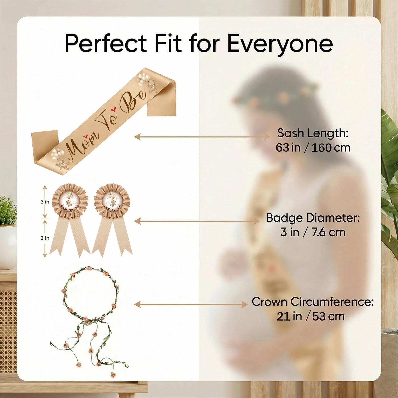 Flower crown diameter 7-7.4 inches product image