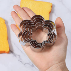 Flower cookie cutter set 2 inch size stainless steel