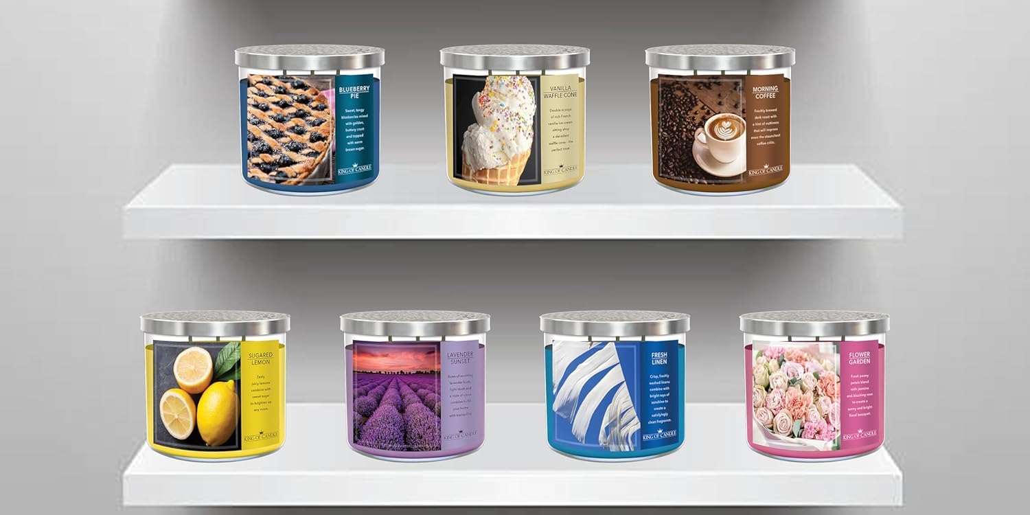 Large 3 wick Flower Garden candle for home fragrance