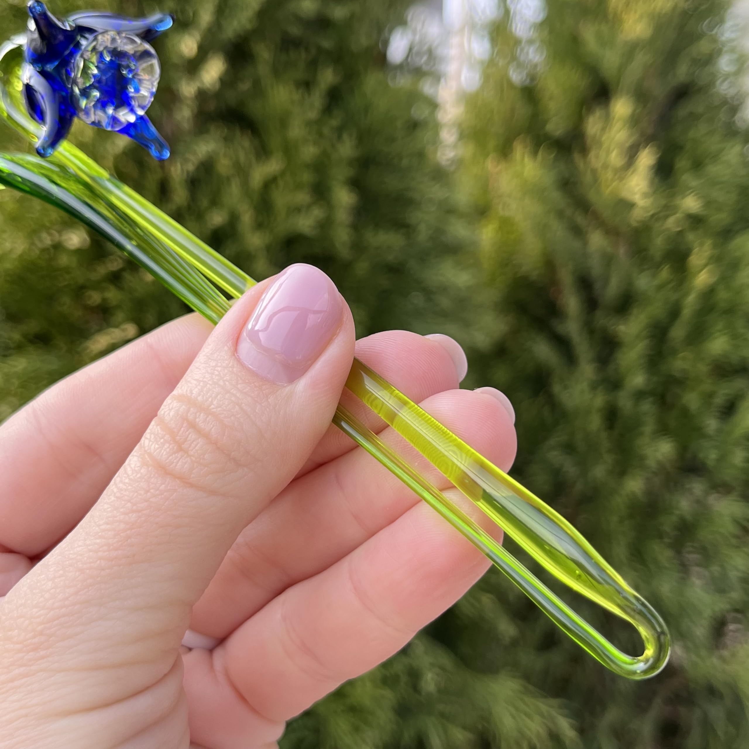 Flower lovers gift blue bell flower figurine decor item