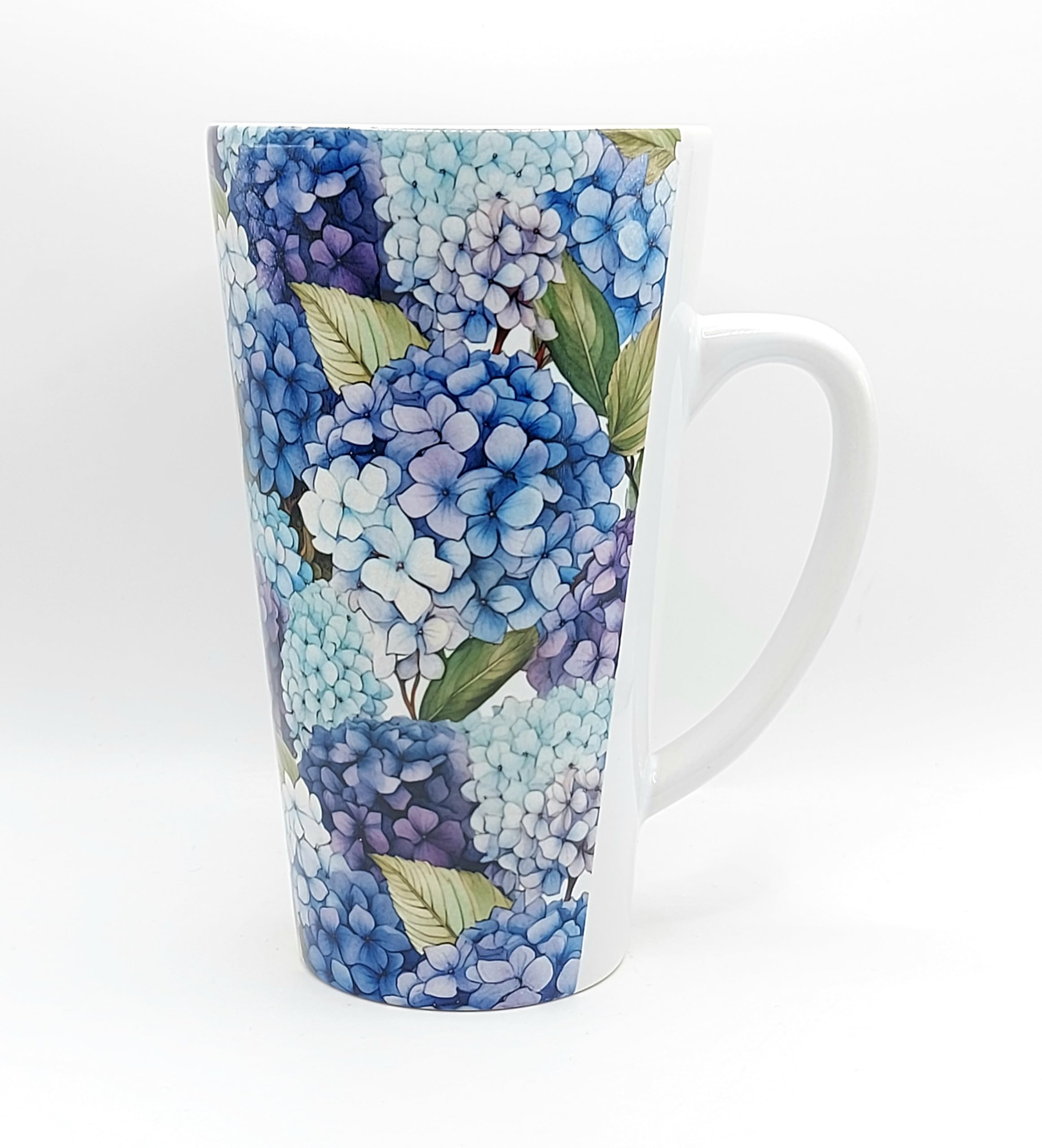 Flower lovers mug Mugzan 17 oz ceramic hydrangea