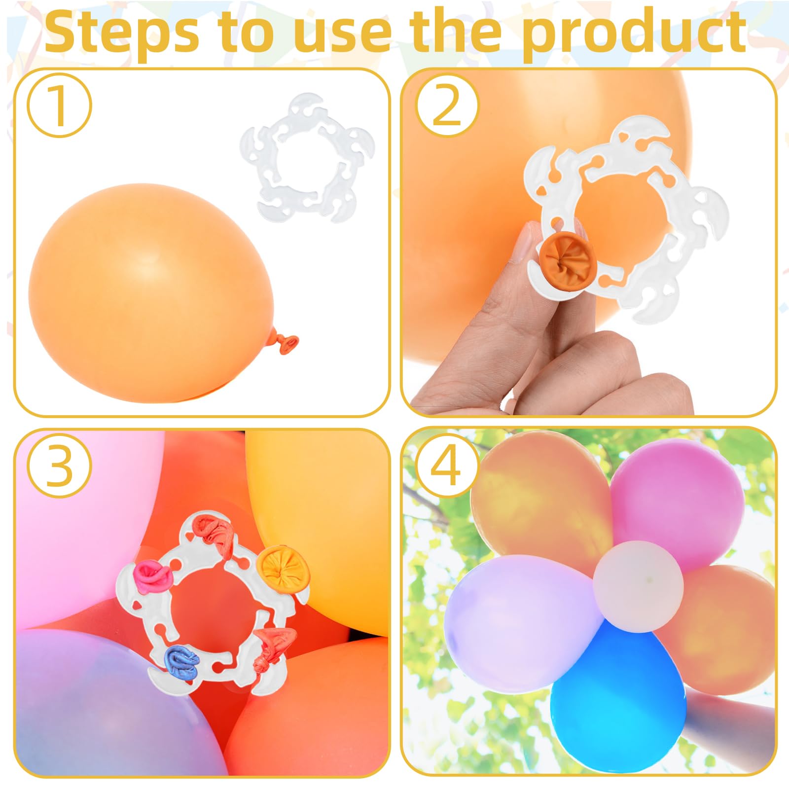 flower shape balloon clip accessories for wedding
