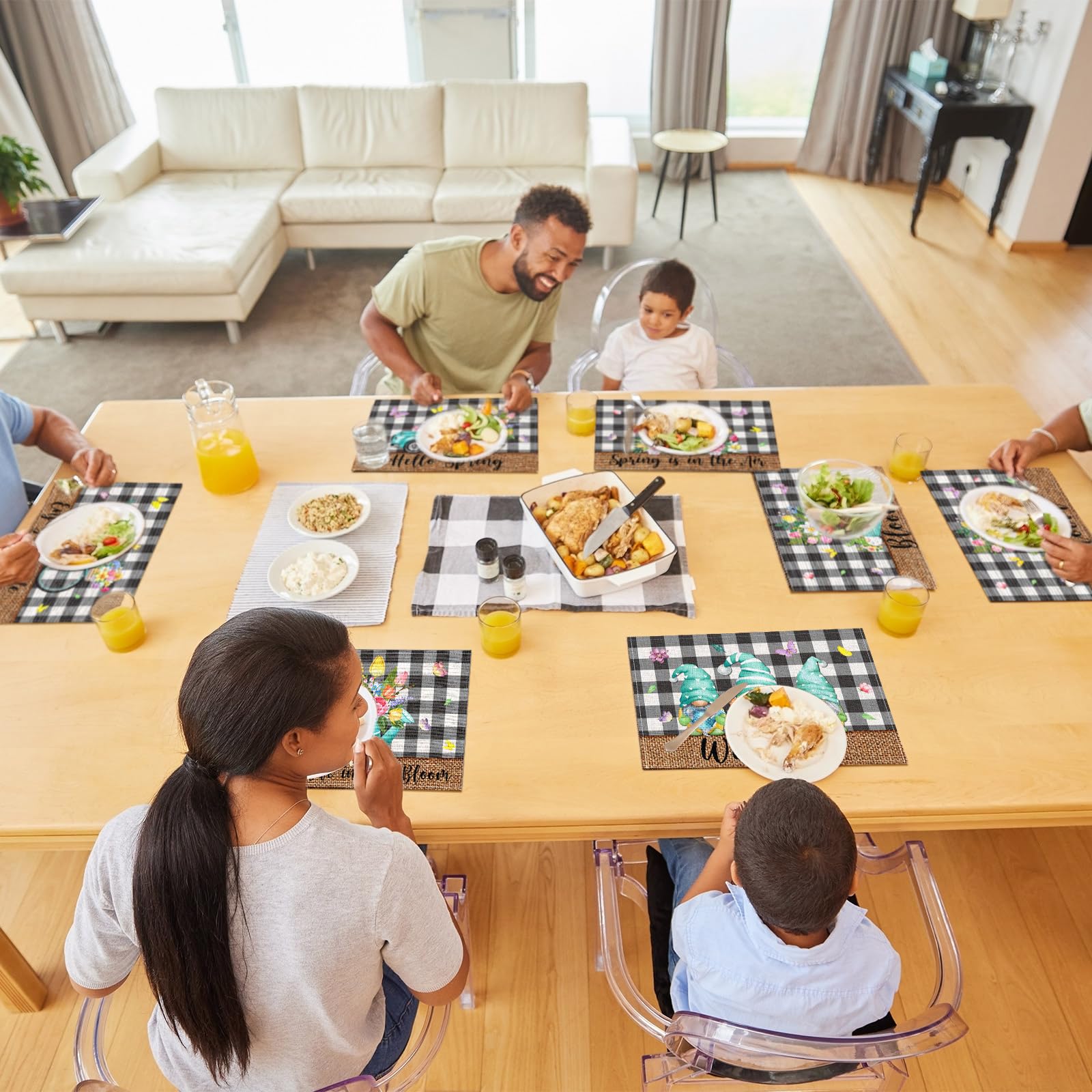 Size about 17.7 x 11.8 inches linen placemats