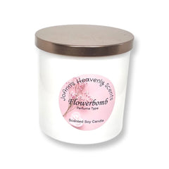 Flowerbomb Perfume Inspired Candle jasmine rose notes hand-poured in Miramar Florida