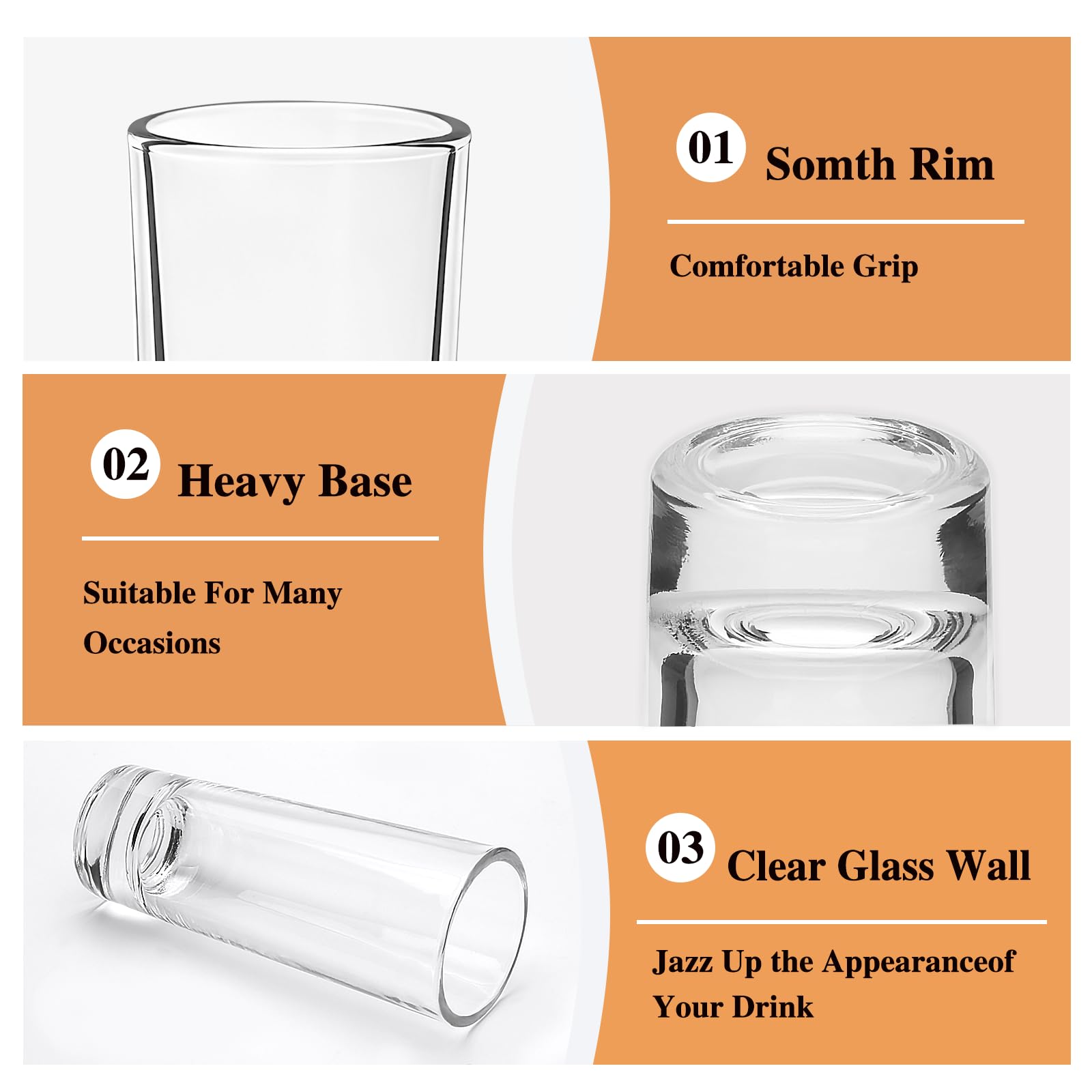 Flrolove tequila shot glasses for bars and home use