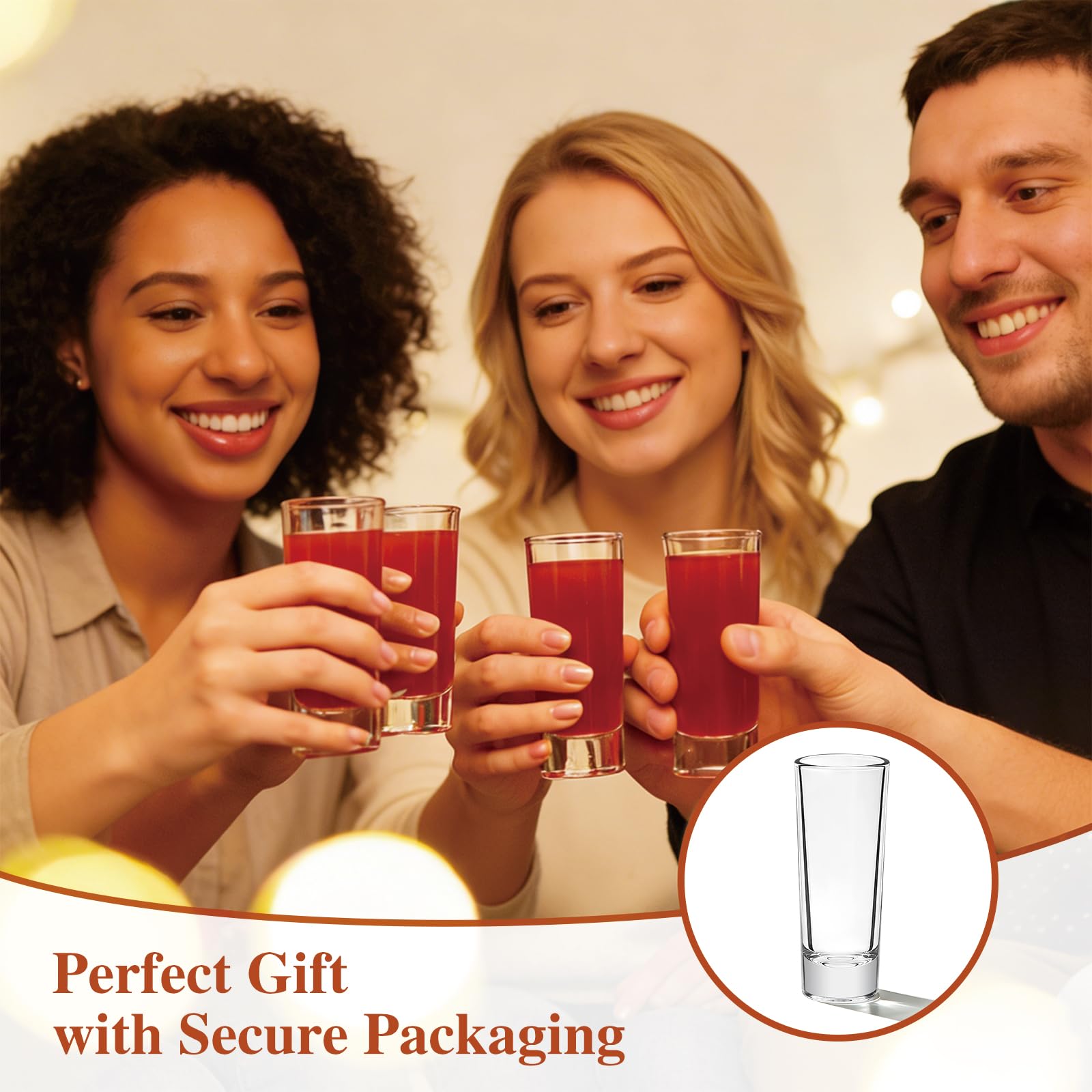 Flrolove vodka shot glasses heavy base for stability