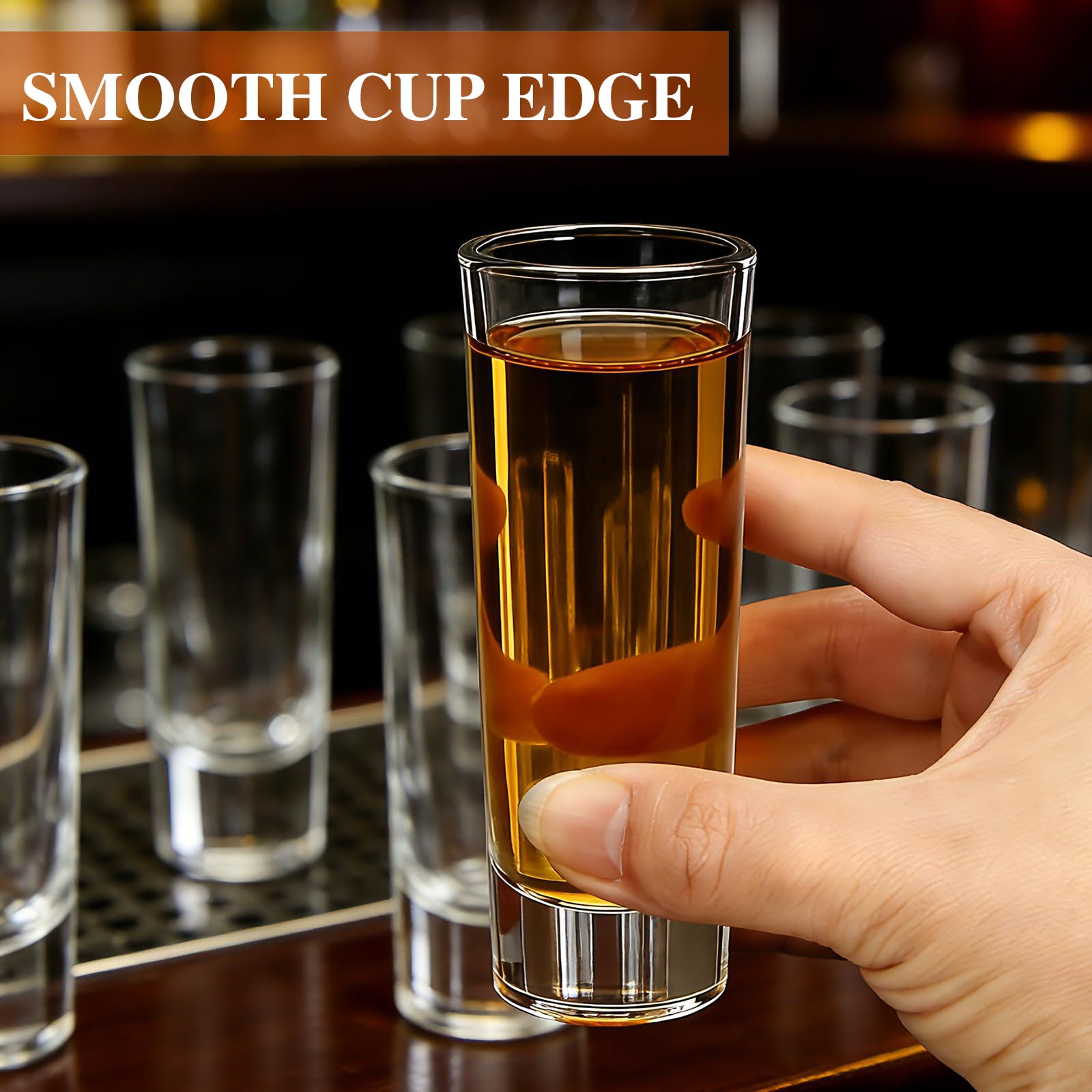 Flrolove whiskey shot glasses clear glass design