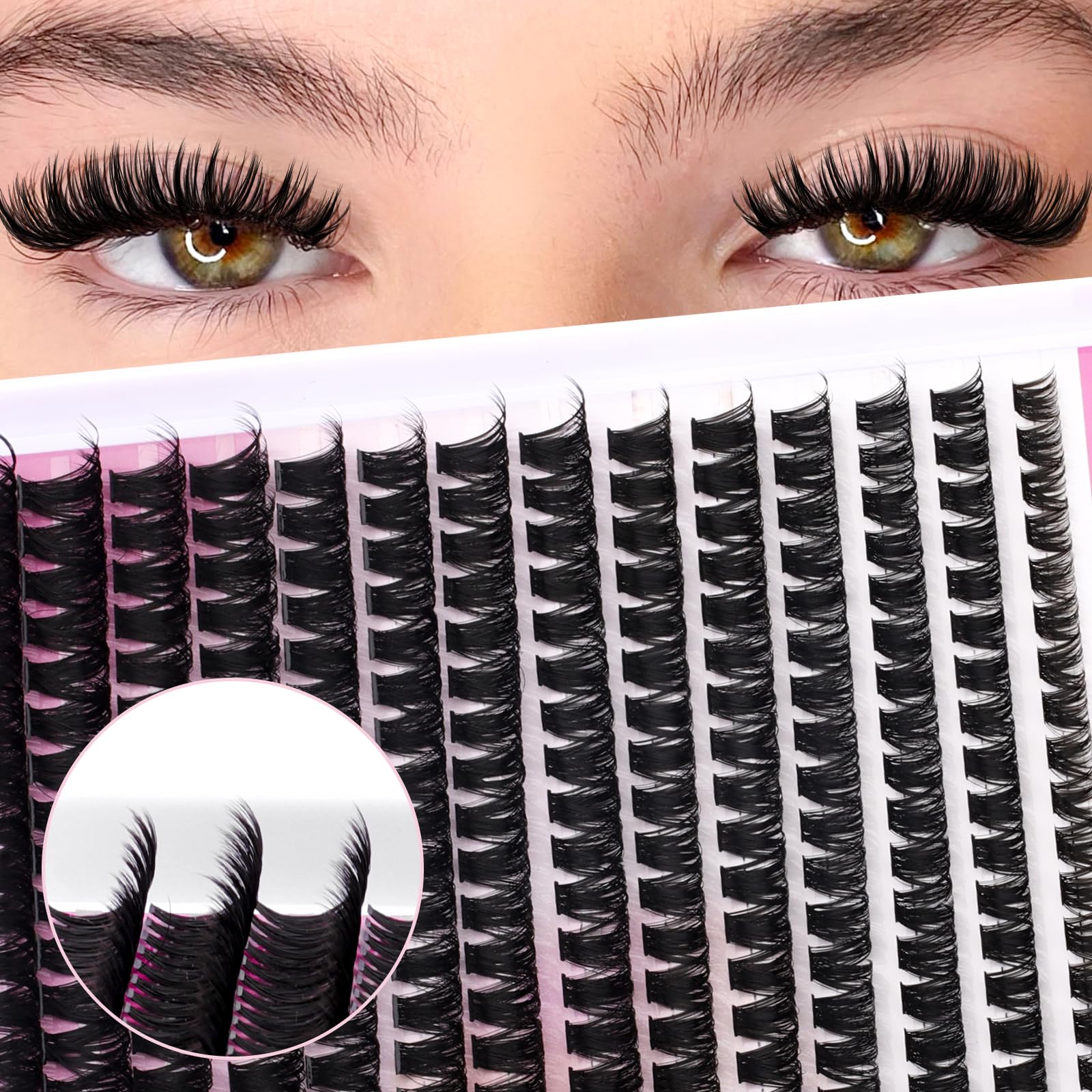 Thin band lash clusters comfortable fit
