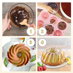 Each mini bundt cavity measures 2.36 x 2.36 inches