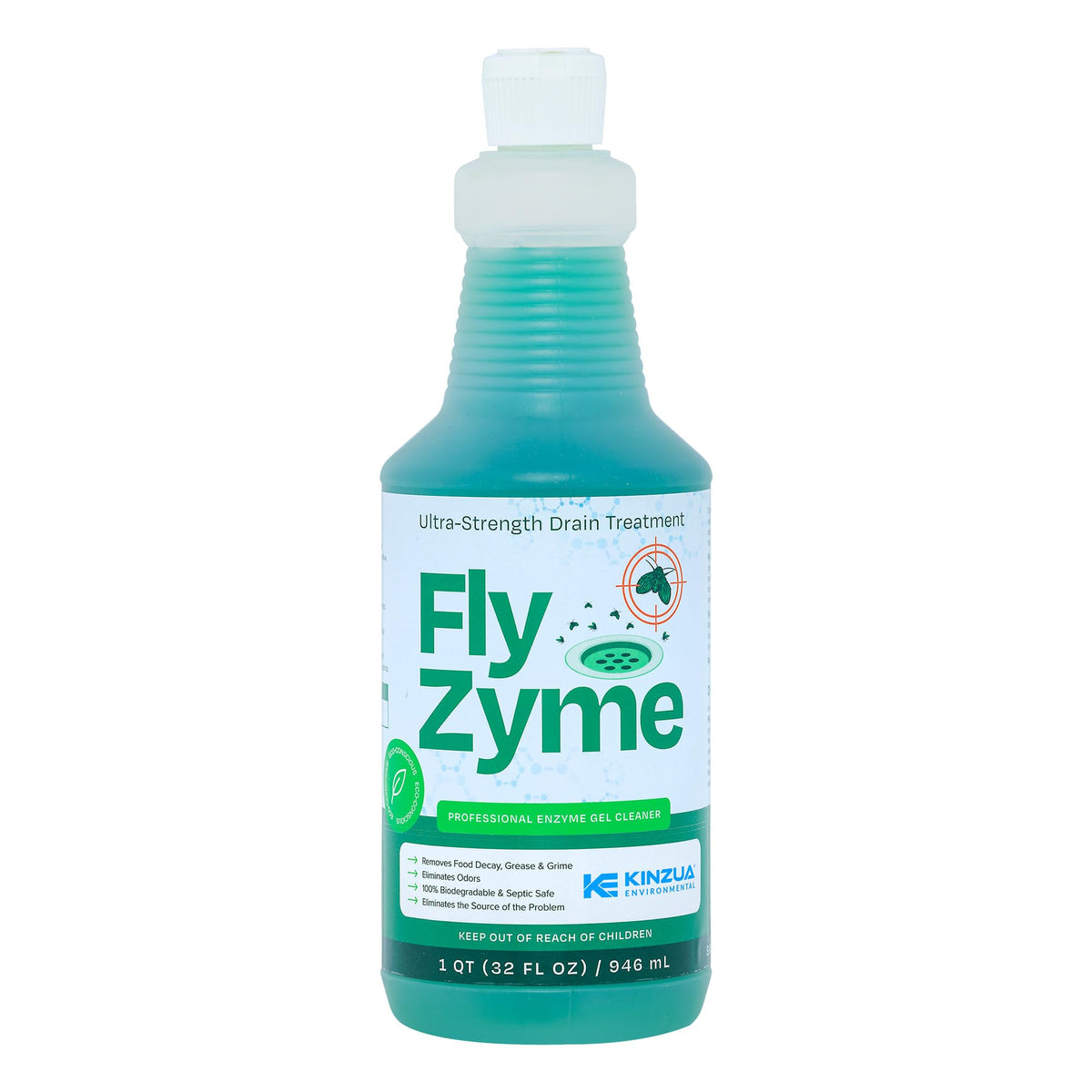 Fly-Zyme enzyme drain cleaner gel bottle 32 oz