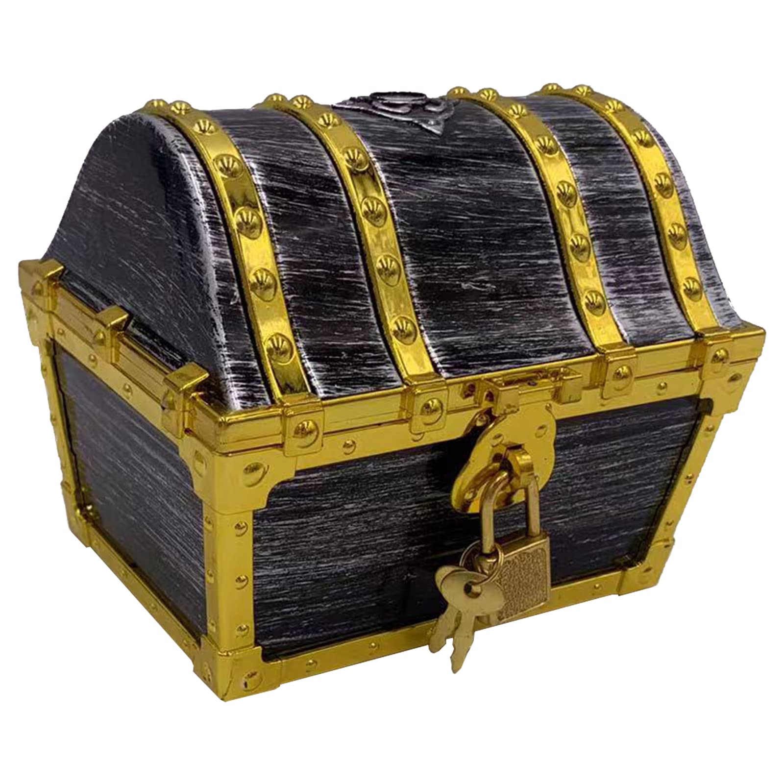 Flyekist Kids Pirate Treasure Chest Storage Box with golden border