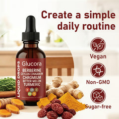 Glucora Berberina Liquida Drops 2 fl oz packaging