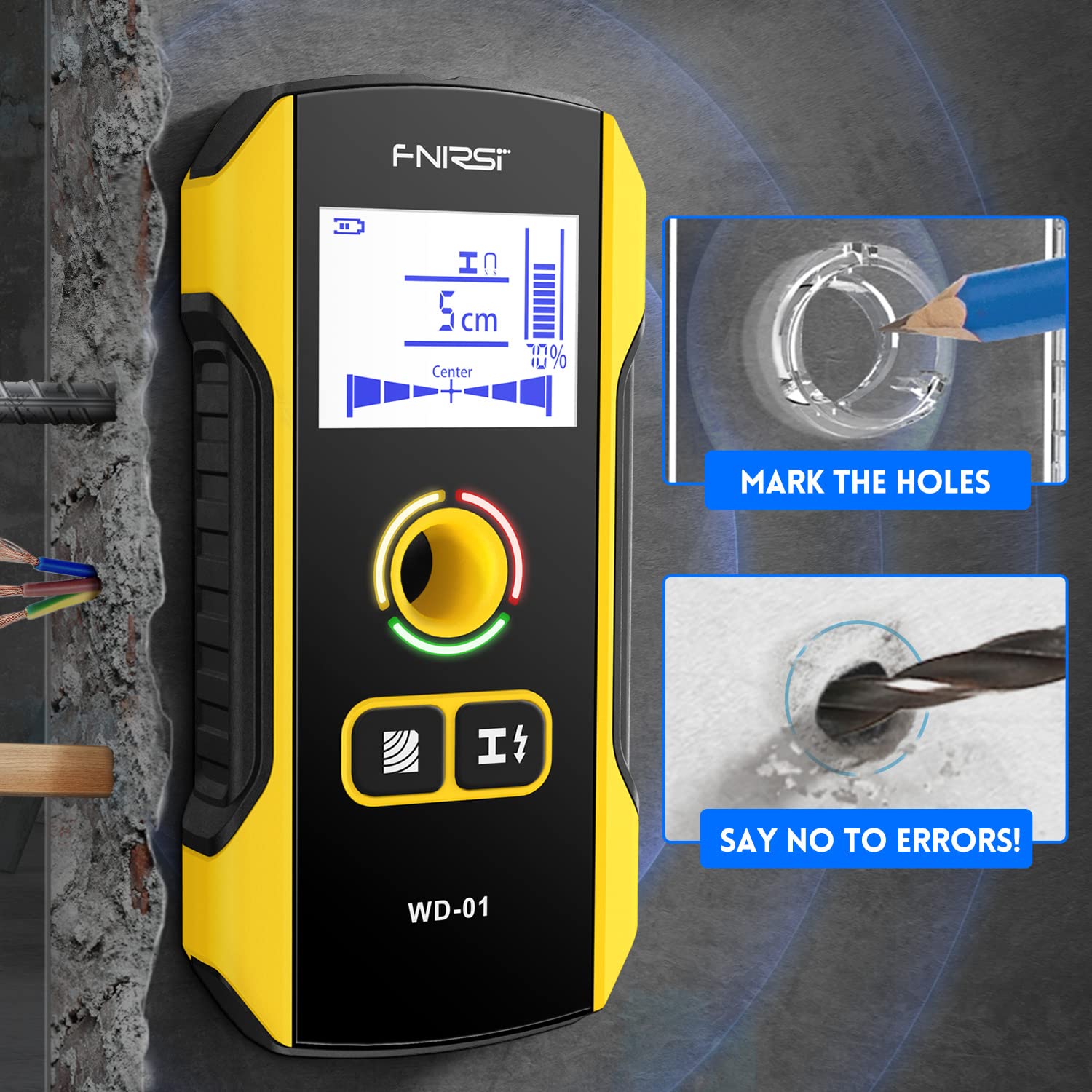FNIRSI WD-01 wall scanner LCD display product image