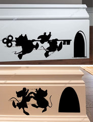FnkBiz Jaq and Gus wall decal 7x3 black set of 02 decals