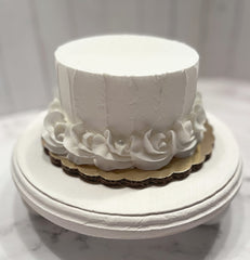 White simple wedding fake cake decor made of foam