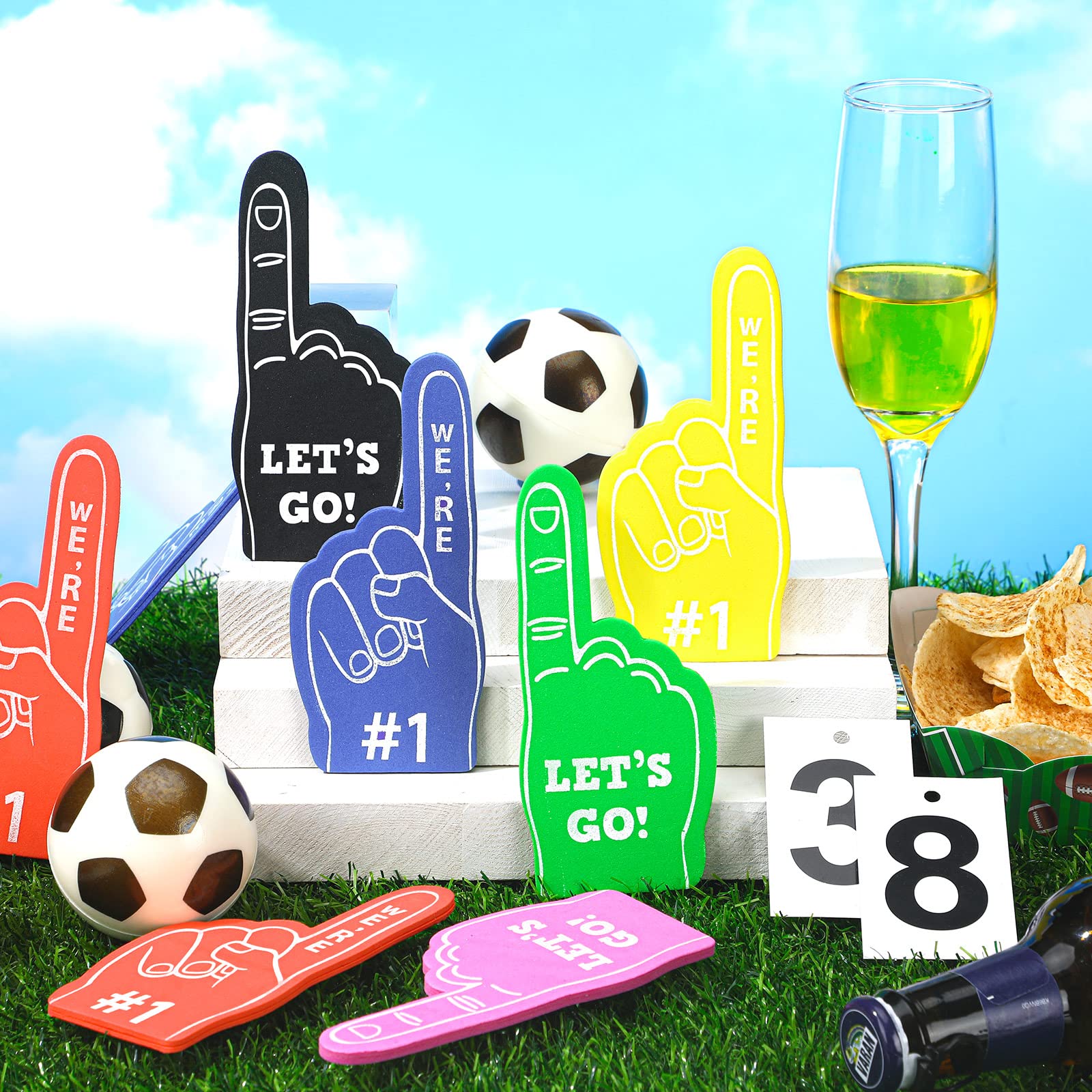 Vibrant EVA foam fingers for football baseball basketball events