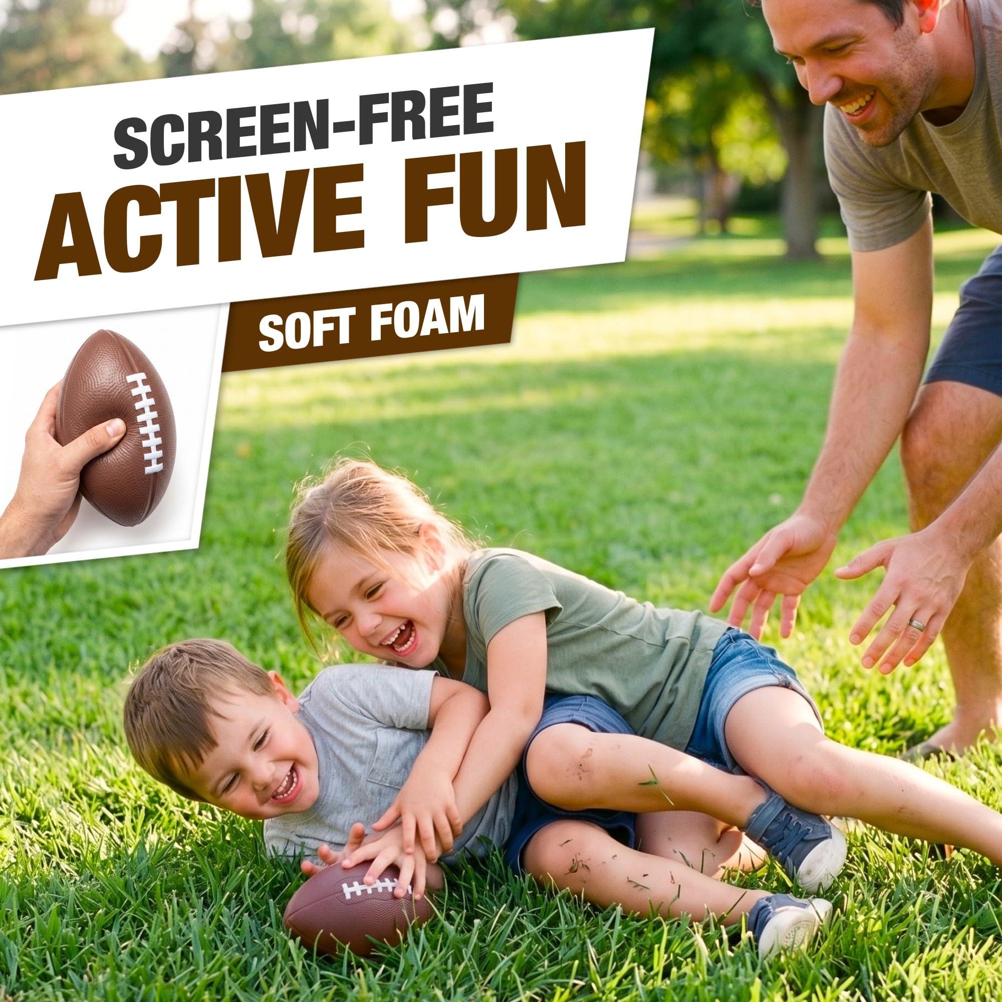 Blu Jay foam football 7 inch brown color