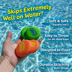 Soft Stone Skippers Game floating skip discs