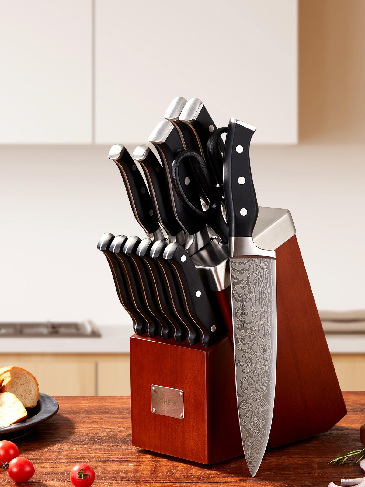 FOHERE 7 inch santoku knife