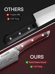 FOHERE chef knife set 5in utility knife