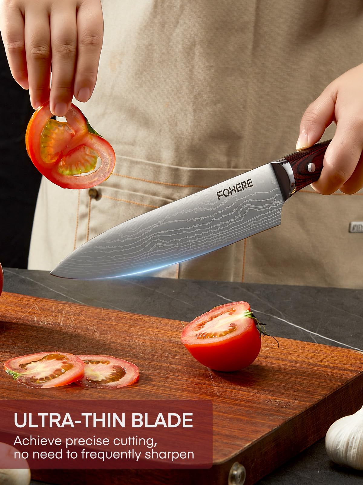 FOHERE red pakkawood handle
