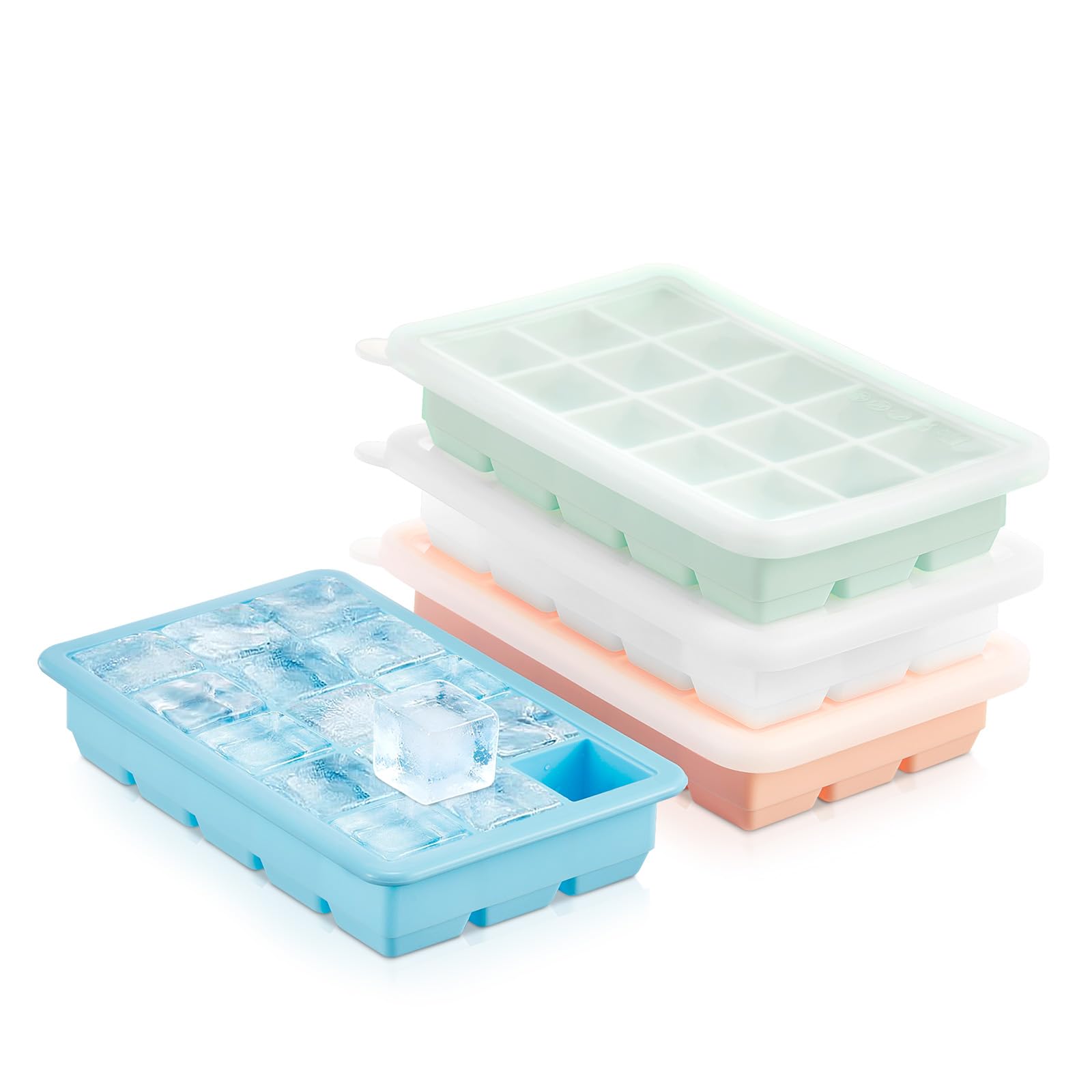 FOHERE ice cube tray 4-pack made of silicone