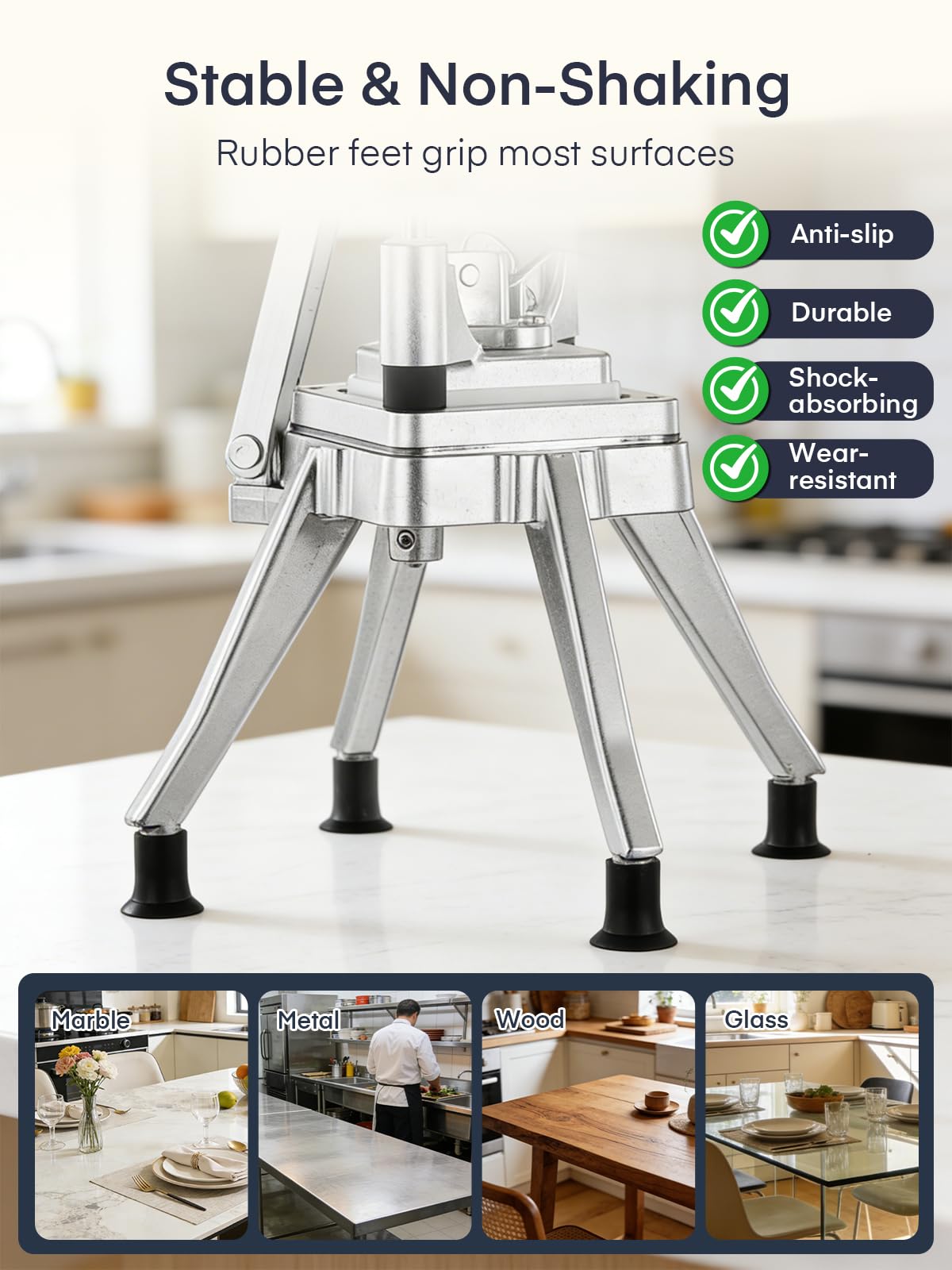 Rust-proof and easy to clean SUS304 stainless steel FOHRER chopper