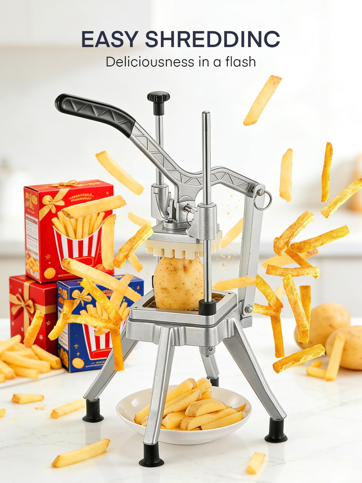 Compact design stores easily in home kitchen FOHRER chopper